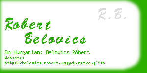 robert belovics business card